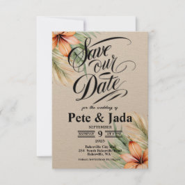 Tarjeta de fecha plana de 3,5" x 5"