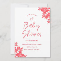 Tarjeta de fecha plana (ducha de bebé)