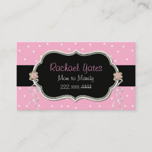 Tarjeta de fecha rosada, blanca, y negra del juego