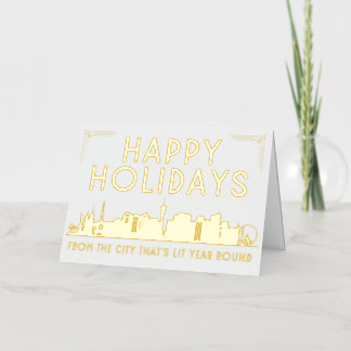 Tarjeta de Felices Fiestas ALWAYS LIT Vegas