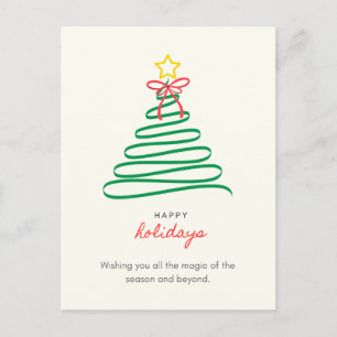 Tarjeta de Felices Fiestas con Árbol de Navidad Mi