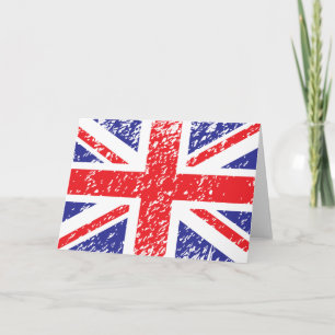 Tarjeta de Felices Fiestas con Bandera del Reino U