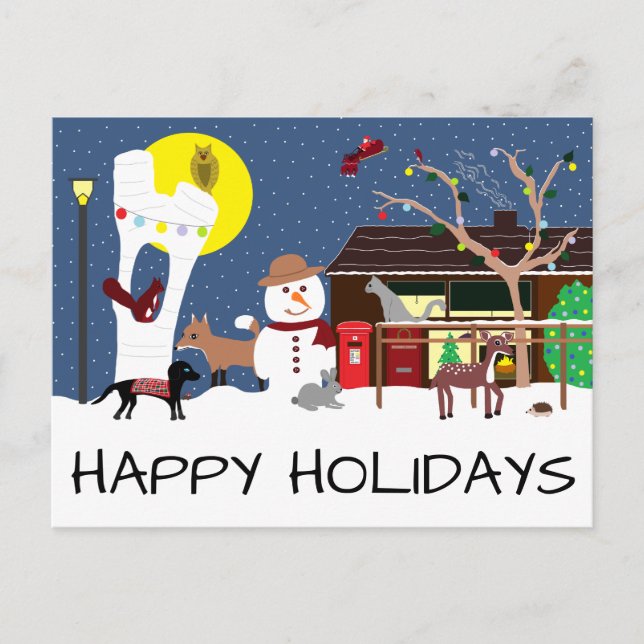 Tarjeta de Felices Fiestas de la Fiesta del Muñeco (Anverso)