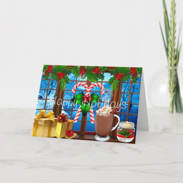 Tarjeta de Felices Fiestas de Navidad (Anverso)