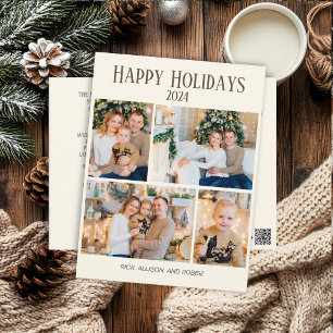 Tarjeta de Felices Fiestas de Navidad 4 Collage de