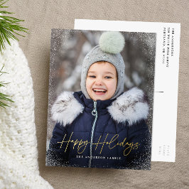 Tarjeta de Felices Fiestas Moderna con Foto
