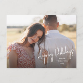 Tarjeta de Felices Fiestas Moderna con Foto Simple