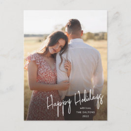Tarjeta de Felices Fiestas Modernas con Foto Simpl