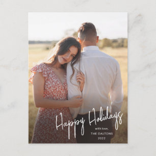 Tarjeta de Felices Fiestas Modernas con Foto Simpl