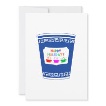 Tarjeta de Felices Fiestas NYC Coffee Cup 5x7
