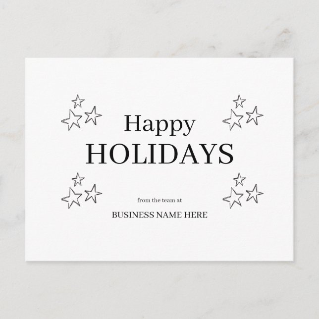 Tarjeta de Felices Fiestas Simple (Anverso)