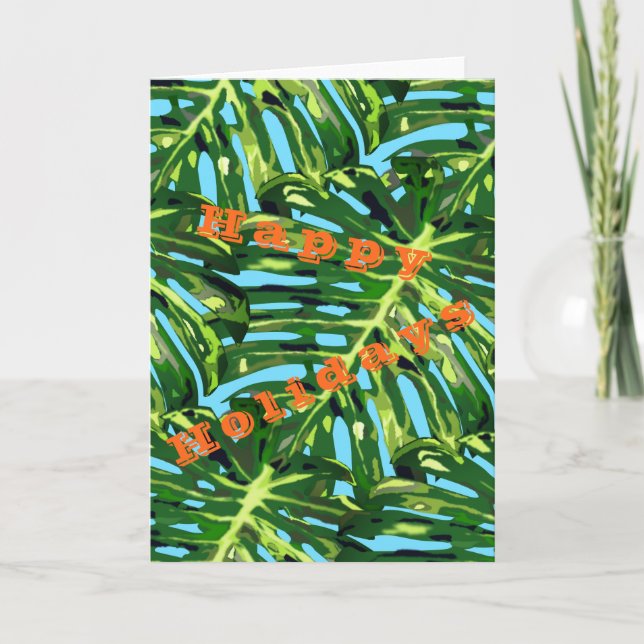 Tarjeta de Felices Fiestas Vacaciones de Verano Ex (Anverso)