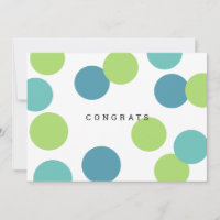Tarjeta de Felicidades Colorida en Blanco