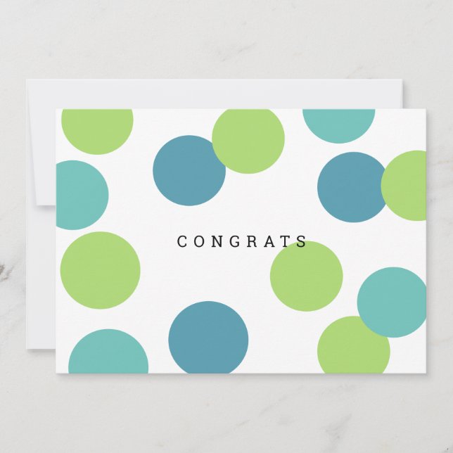 Tarjeta de Felicidades Colorida en Blanco (Anverso)