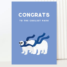 Tarjeta de Felicidades Osos Polares Geniales