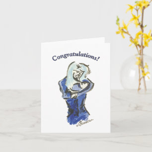 Tarjeta de "Felicidades" para Madre y Bebé