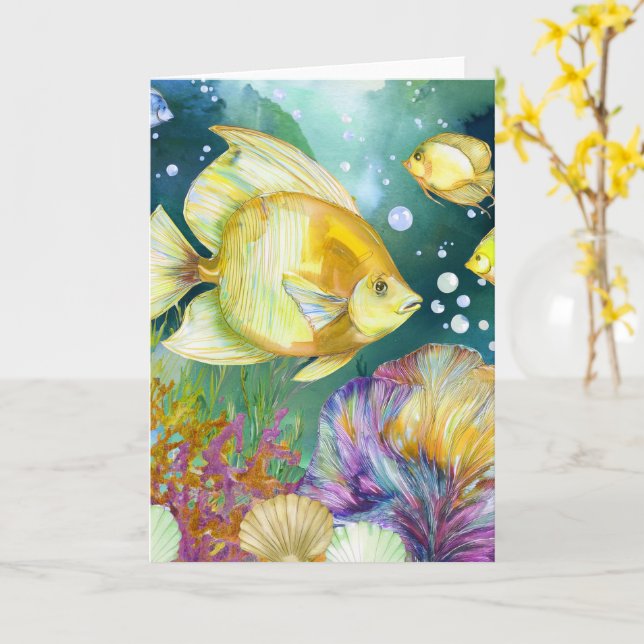 Tarjeta de felicitación (flor amarilla)