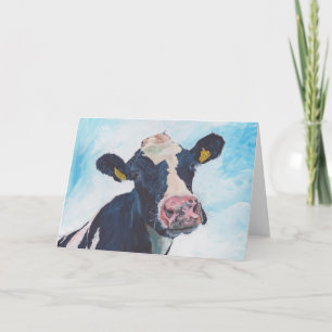 Tarjeta de felicitación - 0254 Vaca Friesia Irland