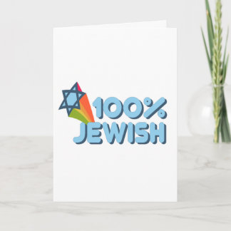 Tarjeta de felicitación 100% JUDÍO + Magen David