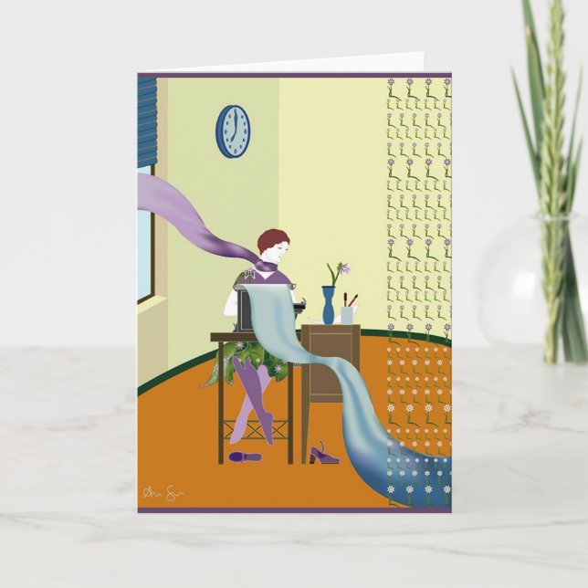 tarjeta de felicitación "1927TYPEWRITING" (Anverso)