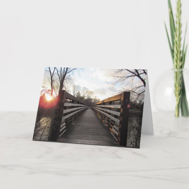 Tarjeta de felicitación #1 "Puente Dundas al atard (Anverso)