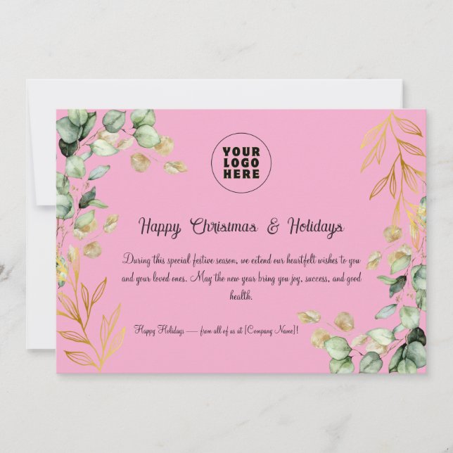 Tarjeta de felicitación 2025 para Navidades corpor (Anverso)