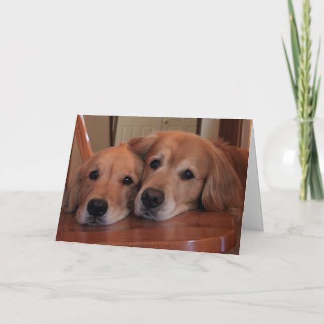 Tarjeta de felicitación #2 de Golden Retriever (Anverso)