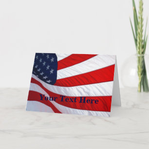 Tarjeta de felicitación 2 de la bandera ondulada e