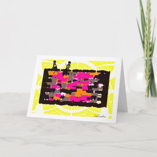 Tarjeta de felicitación 2D para chica Talk (no com (Anverso)