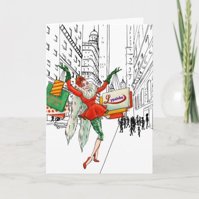 Tarjeta de felicitación #4 para navidades (en blan (Anverso)