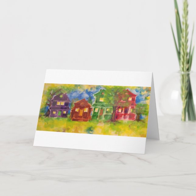 Tarjeta de felicitación 5x7 - Facetas - por Lucie  (Anverso)