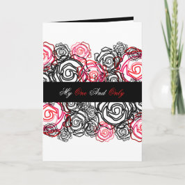 Tarjeta de felicitación 5x7 'Negrita Rosa-Mi única