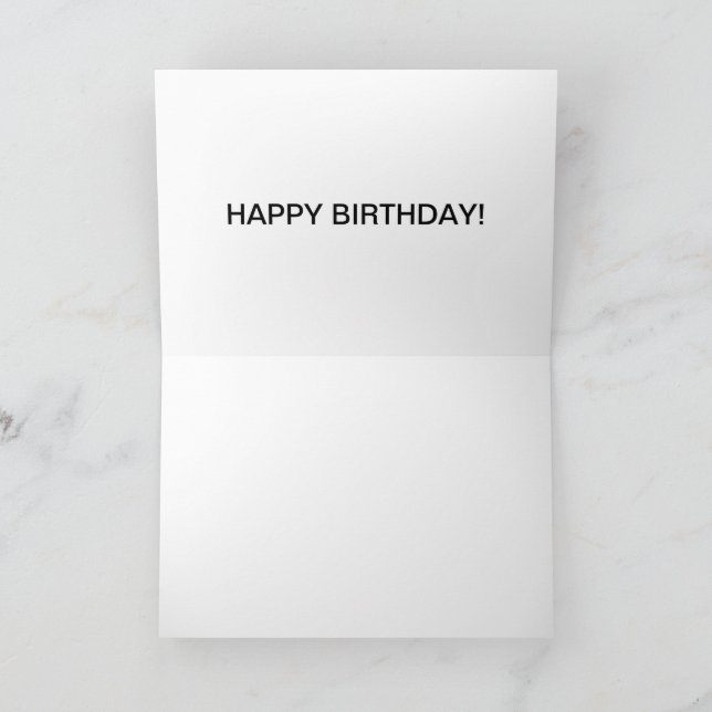 Tarjeta de felicitación 5X7. Vaca feliz cumpleaños (Interior)