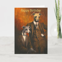Tarjeta de felicitación a caballeros de Greyhound