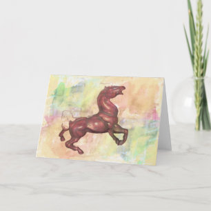 Tarjeta de felicitación a caballo