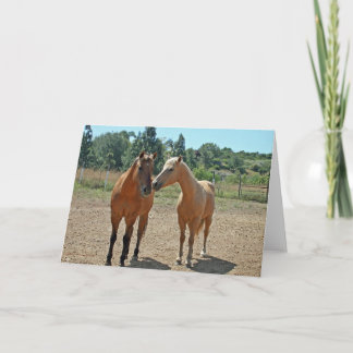 Tarjeta de felicitación a caballo