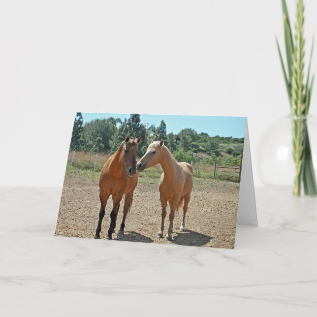 Tarjeta de felicitación a caballo (Anverso)