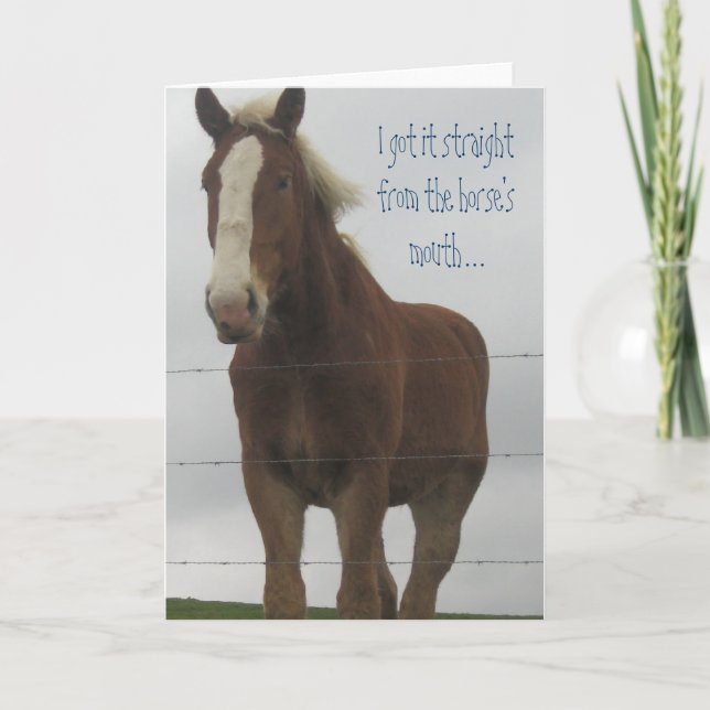 Tarjeta de felicitación a caballo (Anverso)