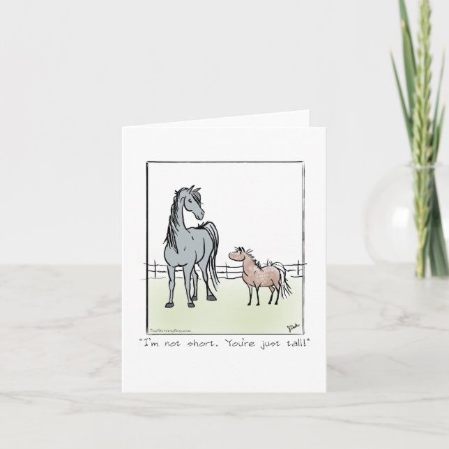 Tarjeta de felicitación a caballo en blanco (Anverso)