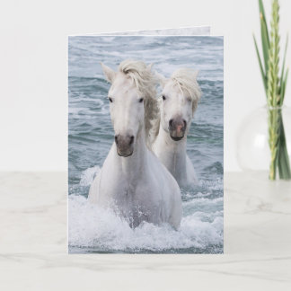 Tarjeta de felicitación a caballo - Gemelos de cab
