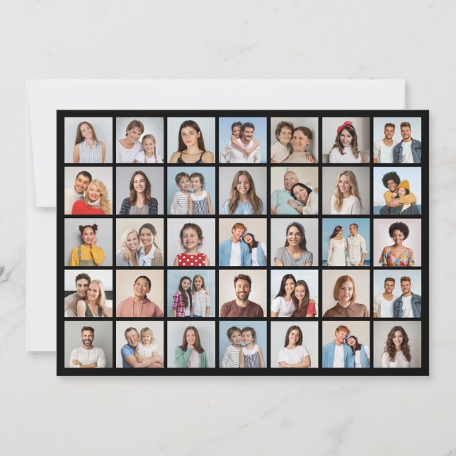 Tarjeta de felicitación a color editable para 35 C (Anverso)