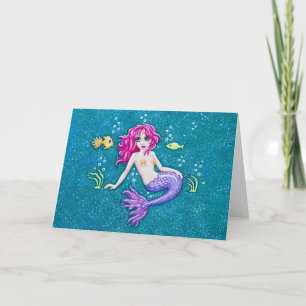 Tarjeta de felicitación a la sirena de bonito de S