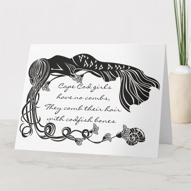 Tarjeta de felicitación a la sirena de "Chicas de  (Anverso)