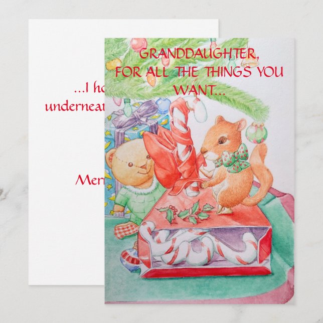 Tarjeta de felicitación a los Navidades de la niet (Anverso / Reverso)