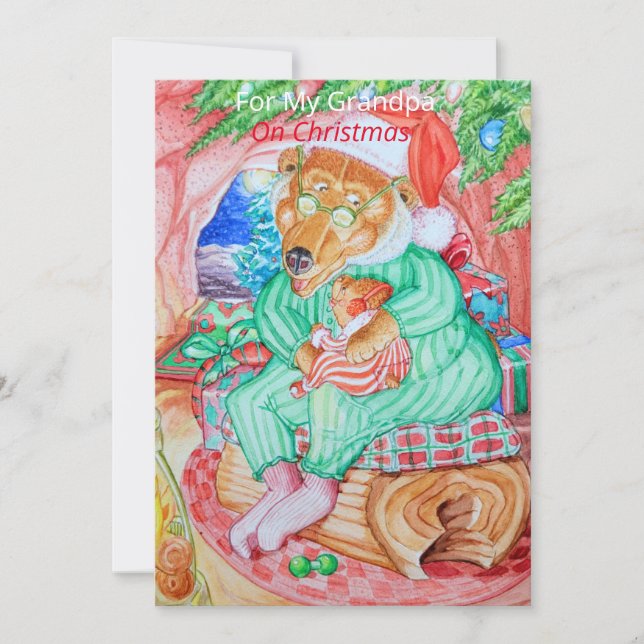 Tarjeta de felicitación a los Navidades del abuelo (Anverso)