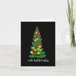 Tarjeta de felicitación a los Navidades hawaianos