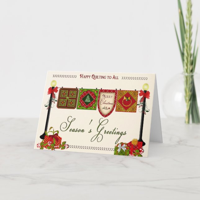 Tarjeta de felicitación a Navidades de Quilter (Anverso)