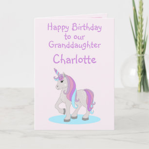 Tarjeta de felicitación a nieta uniforniana de cum