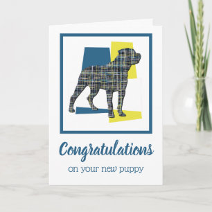 Tarjeta de felicitación a Rottweiler Puppy Dog