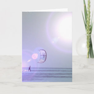Tarjeta de felicitación a solas de Kiteboard